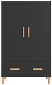 Dulap inalt, negru, 70x31x115 cm, lemn prelucrat 1, Negru