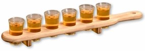 Kesper 68281 Tavă pentru shot-uri cu 6 pahare, 45x 6,5 cm