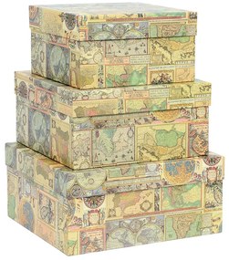 Cutii de cadouri 3 buc. Maps – Kartos