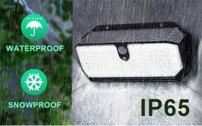 Viking-LED Aplica solară de perete cu senzor LED/2W/3,7V IP65 6000K 2200 mAh
