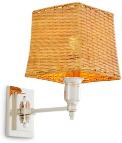 Aplica de perete LUX cu abajur din ratan Lexington nickel