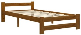 322006 vidaXL Cadru de pat, maro miere, 100 x 200 cm, lemn masiv de pin