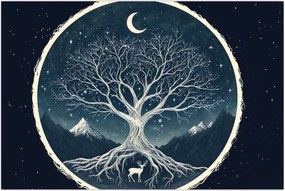 Tablou – Arbore magic cu cerb II. (90x60 cm)