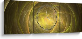 Tabloul modern abstract (cu ceas) (90x30 cm)