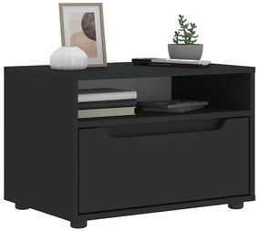 vidaXL Dulap TV „VISNES” Negru 60x40x38 cm lemn prelucrat