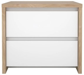 Noptieră albă-în culoare naturală Next – Tvilum