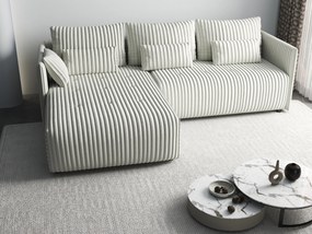 Colțar extensibil dumonde cu ladă de depozitare si sezut confortabil din spuma high-density, Malta Ambience White 235x185 cm