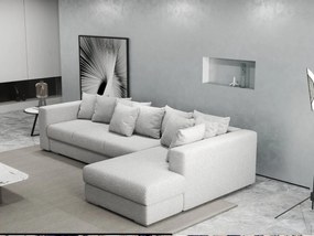 Colțar extensibil dumonde cu ladă de depozitare si sezut confortabil din spuma high-density, Gloria Euphoria Dove II 320x183 cm