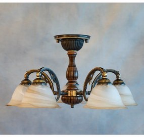 Lustra rustica aplicata cu 5 brate design italian 5921