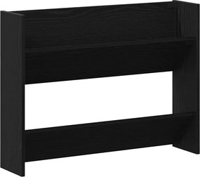 vidaXL Dulap pentru pantofi Stejar Negru 85 x 18 x 90 cm Lemn compozit