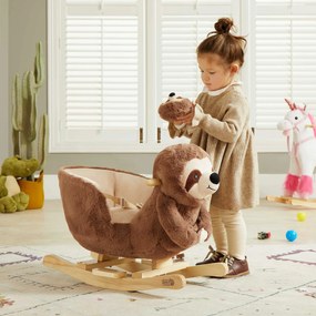 Balansoar leneș cu centură de siguranță, maro Spielwerk