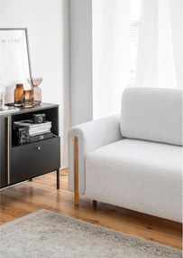 Canapea gri extensibilă/cu spațiu de depozitare cu tapițerie din țesătură bouclé 244 cm Arcadova – ELTAP