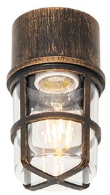 Plafonieră și lampă de perete auriu antic IP54 - Kiki