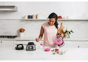 Blender Ninja Foodi Power Nutri CB350EU, 1200W, 2.1L, 3in1, 6 programe, Smart Torque, Auto-iQ, Negru/inox