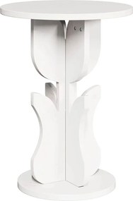 vidaXL Masă de cafea Alb 39,5 x 39,5 x 53,5 cm Lemn masiv de pin