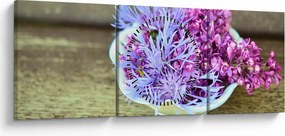 Tablou cu decorațiune din lavanda (cu ceas) (90x30 cm)