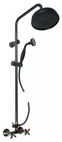 RAV Slezák MK181.5/7CMATSM - Set pentru duș cu baterie MORAVA RETRO, negru/alamă