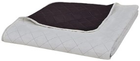 Cuvertură matlasată cu două fețe 230 x 260 cm, bej/maro
