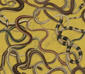 Fototapet, Snakey, Yellow, Rebel Walls