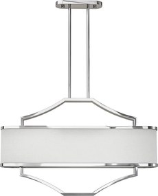 Open Design OR84849 - Lustră pe tijă GERDO OVALE 6xE14/12W/230V crom lucios/alb