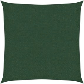 vidaXL Pânză parasolar, verde închis, 2,5 x 2,5 m, HDPE, 160 g / m²