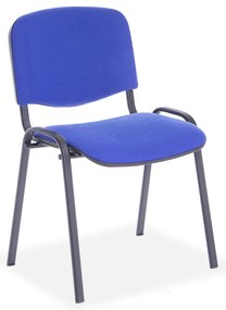 Scaun de conferinta Viva, picioare negre, albastru