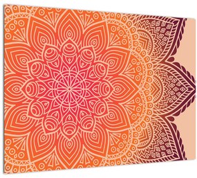 Tablou pe sticlă - Mandala artă (70x50 cm)