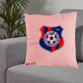 Perna Personalizata FC Bihor Oradea 1902 Fotbal, 40x40 cm, Roz, Husa Detasabila, Perna Inclusa, BEKZ®
