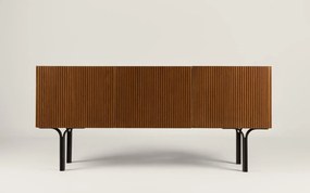 Comodă lemn masiv Jacqueline, 160 × 36 × 70 cm