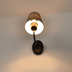 Lampă de perete MALBO 1xE27/15W/230V gri/negru