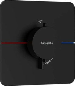 Baterie dus termostatata incastrata negru mat Hansgrohe ShowerSelect Comfort Q