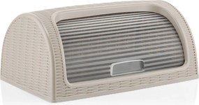 Cutie paine DP0533, crem, plastic/ratan, 41x27x18 cm