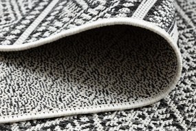 Covor, traversa SISAL SION aztec 22168 țesute plate negru / ecru