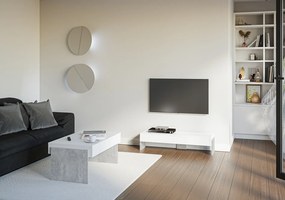 Masă TV Zantra (Alb + piatră). 1055294