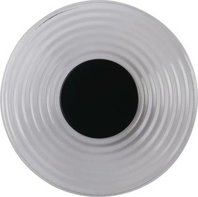 Aplica LED metal negru mat sticla clara Cleo