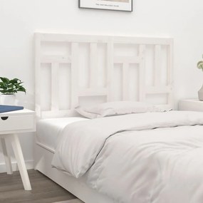 Tablie de pat, alb, 165,5x4x100 cm, lemn masiv de pin 1, Alb, 165.5 x 4 x 100 cm
