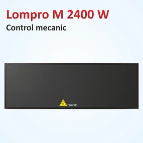 Plasma Termica radianta - Panou infrarosu de incalzire din sticla - Lompro M 2400W - Mecanic - Negru
