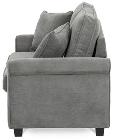 Canapea cu două locuri ASB-4170 GREY2, manșetă,gri