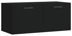 830077 vidaXL Dulap de perete, negru, 80x36,5x35 cm, lemn compozit