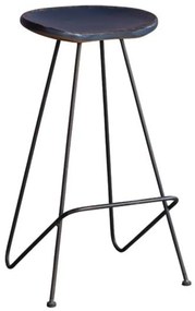 Scaun de bar, din metal, aspect vintage, Coven