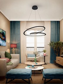 Lustra LED design ultra-modern Looping 60cm