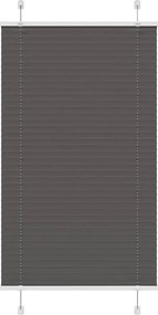 vidaXL Jaluzea plisată negru 80x100cm Lățime țesătură 79,4 cm poliester