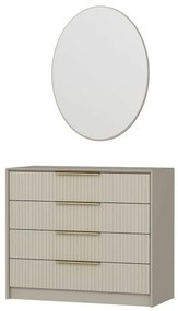 Comodă cu oglindă Kale Beige