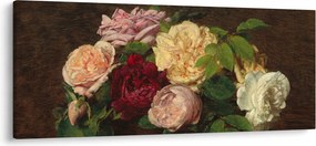 Tablou - Henri Fantin-Latour, Roses de Nice on a Table, reproducere (120x50 cm)