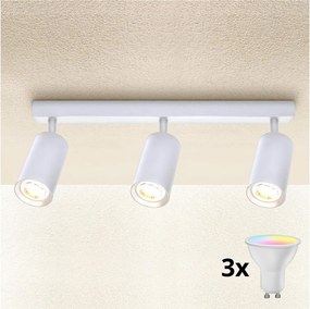 Spot LED reglabil SELE 3x GU10/6W/230V, alb - Brilagi