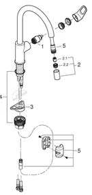 GROHE 30569000 - Baterie START FLOW pentru chiuvetă, 357 mm, crom lucios