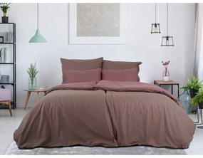 B.E.S. Petrovice Lenjerie de pat din bumbac Double face maro/bordó