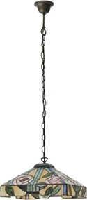 Endon 64385 - Candelabru pe lanț Tiffany WILLOW 1xE27/60W/230V Ø 35 cm