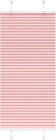 vidaXL Jaluză plisată roz 55x100 cm Lățime țesătură 54,4cm poliester