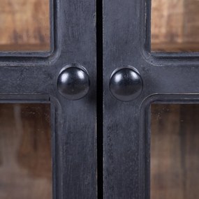 Vitrină în culoare naturală din lemn de mango 160x71 cm – Ixia